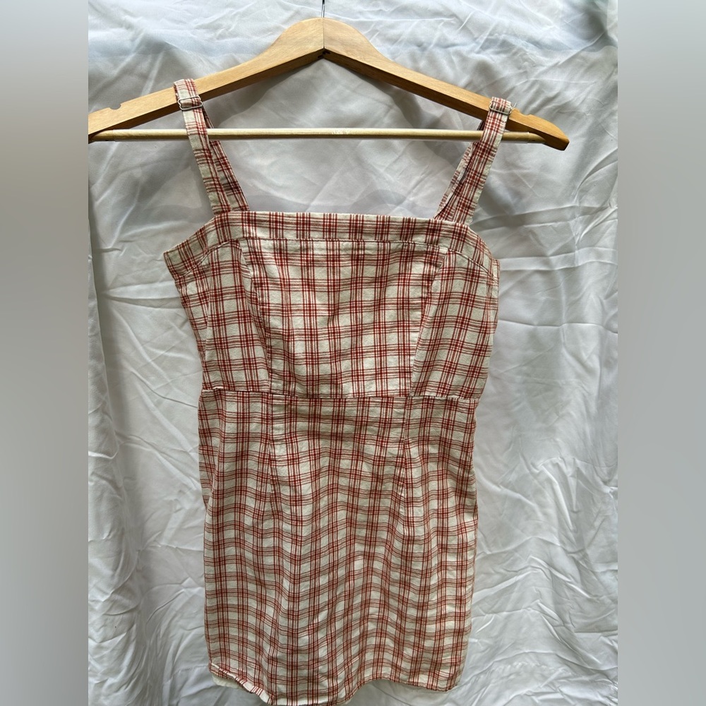 Forever 21 pink & white picnic styled dress